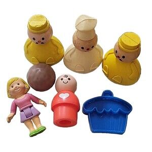 Vtg Fisher Price Rub A Dub Dub 3 Men In A Tub Butcher Baker etc mixed lot toys